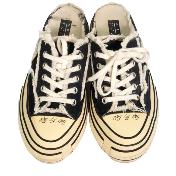 XVESSEL G.O.P Lows Black Cream Distressed Sneakers Women\'s Size EU SIZE 38 US 8 main image 6